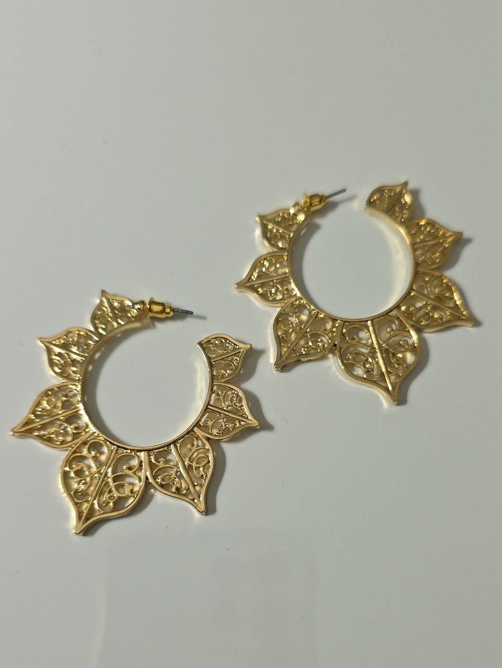Mandala Gold-Tone Hoop Earrings